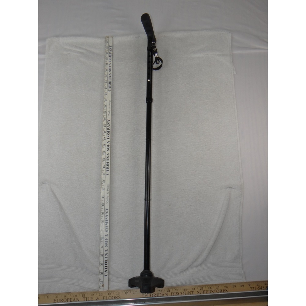 HurryCane Freedom Edition Folding Walking Cane Black Adjustable SteadiGrip Base - Picture 2 of 5